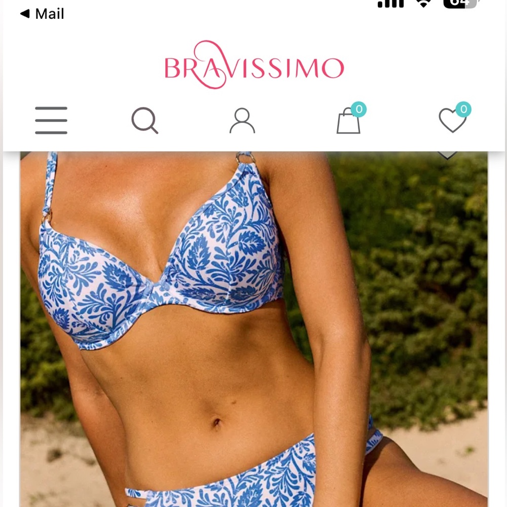 Bravissimo Bikini Top in CRETE (38E)
